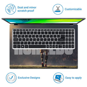 Dynamic Superhero Cristiano Ronaldo Illustration Laptop Skin - View 5