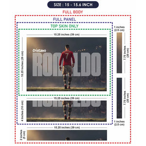 Dynamic Superhero Cristiano Ronaldo Illustration Laptop Skin - View 8