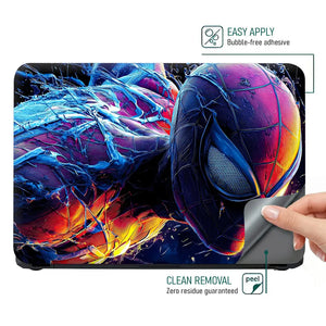 Dynamic Superhero Spider-man Action Scene Laptop Skin - View 4