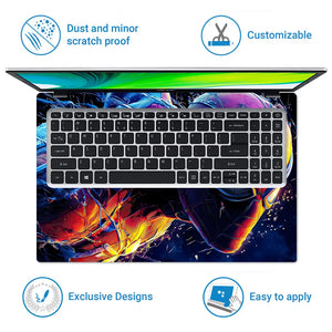 Dynamic Superhero Spider-man Action Scene Laptop Skin - View 5