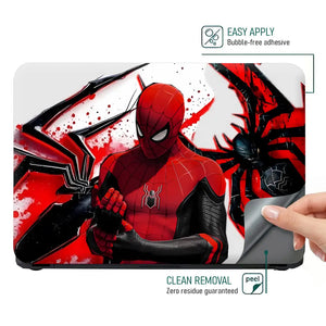 Dynamic Superhero Spider-man Red Action Laptop Skin - View 4