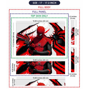 Dynamic Superhero Spider-man Red Action Laptop Skin - View 9