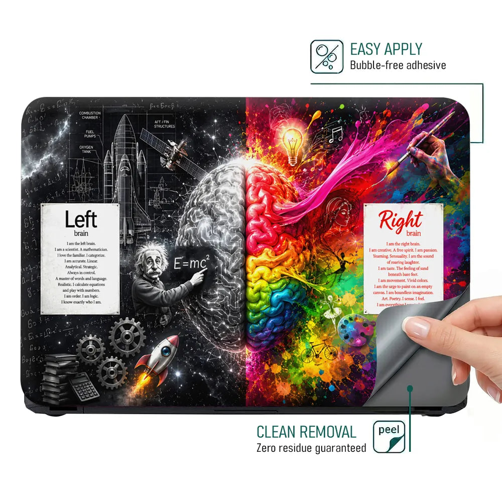 Einstein Left Right Brain Laptop Skin - View 4