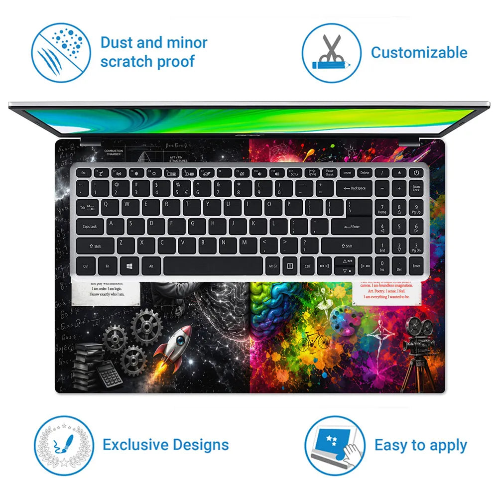 Einstein Left Right Brain Laptop Skin - View 5