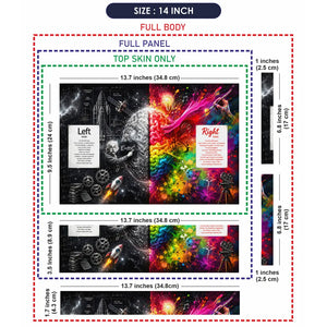 Einstein Left Right Brain Laptop Skin - View 7