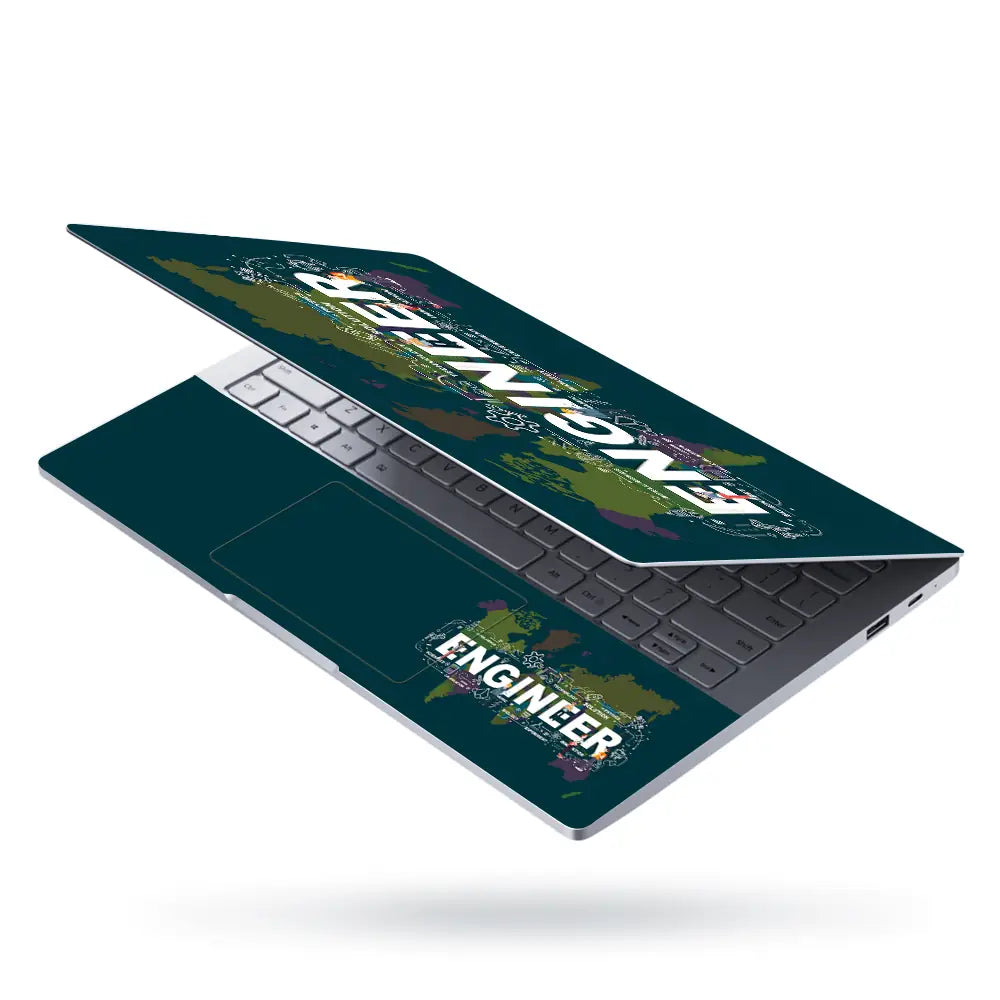 Engineer World Map Laptop Skin - View 3