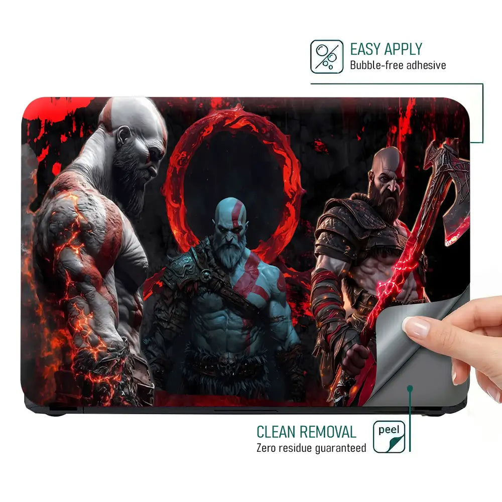 Epic Gaming Warrior Red Fury Laptop Skin - View 4