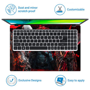 Epic Gaming Warrior Red Fury Laptop Skin - View 5