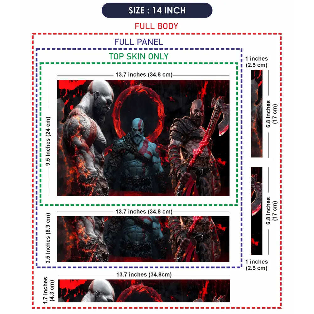 Epic Gaming Warrior Red Fury Laptop Skin - View 7