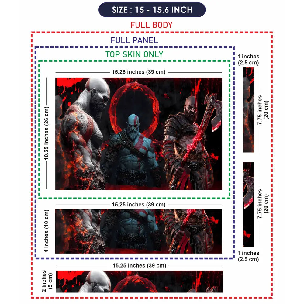 Epic Gaming Warrior Red Fury Laptop Skin - View 8