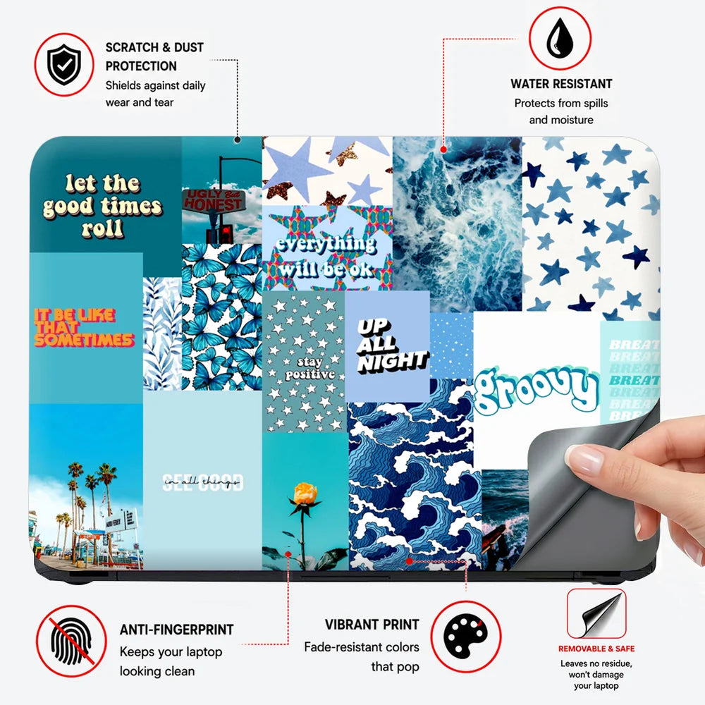 Everything Will Be Ok Collage Laptop Skin - View 4