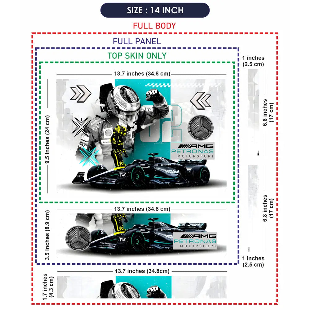 F1 AMG Race Car Laptop Skin - View 7