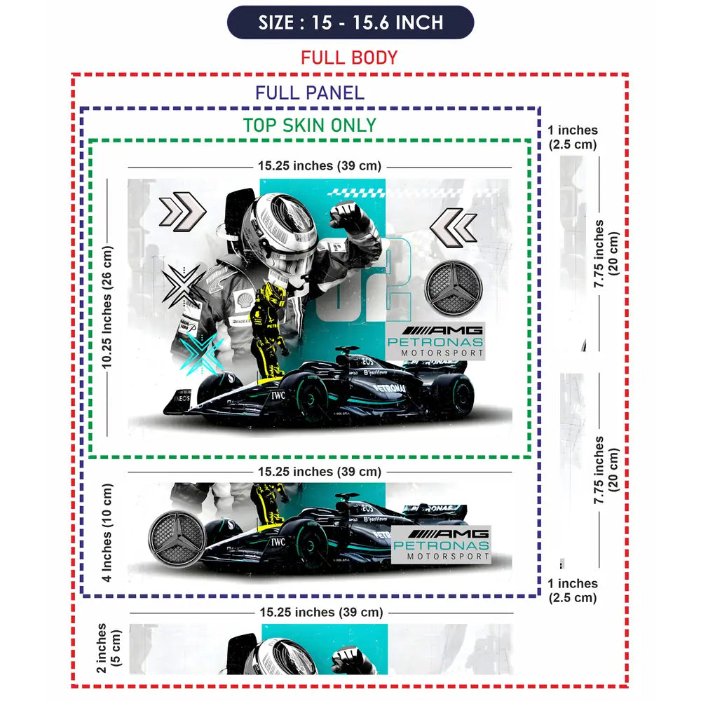F1 AMG Race Car Laptop Skin - View 8