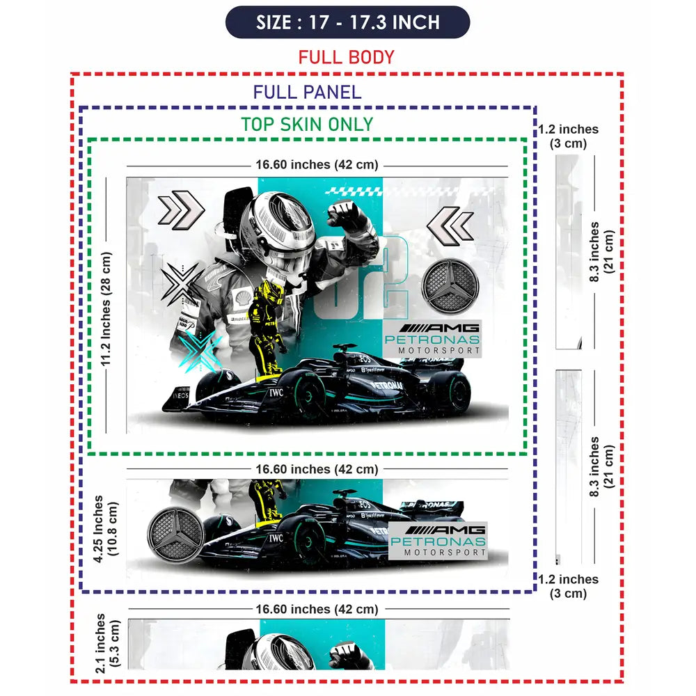 F1 AMG Race Car Laptop Skin - View 9