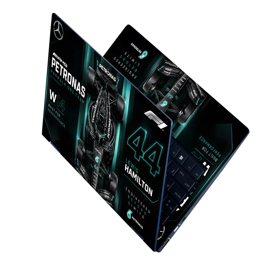 F1 Mercedes Petronas Hamilton 44 Laptop Skin - View 2