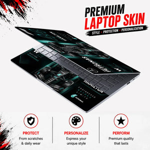 F1 Mercedes Petronas Hamilton 44 Laptop Skin - View 3