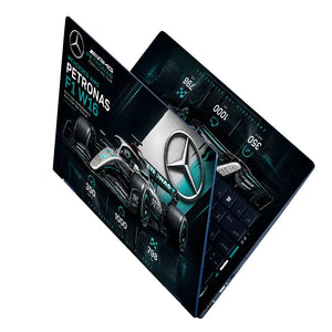 F1 Mercedes W16 Stats Podium Laptop Skin - View 2