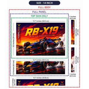 F1 RBX19 Racing Prototype Sunset Laptop Skin - View 7