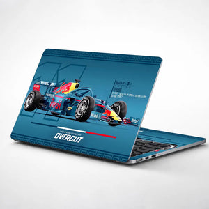 F1 Red Bull Neon Style Race Car Laptop Skin - View 1