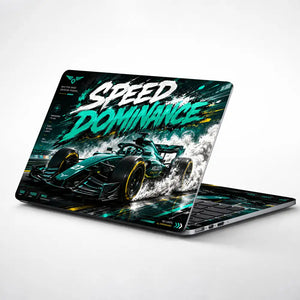 F1 Speed Dominance Velocity Racing Laptop Skin - View 1