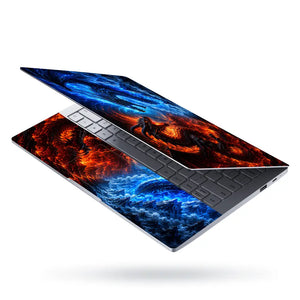 Fantasy Dragon Fire Ice Battle Laptop Skin - View 3
