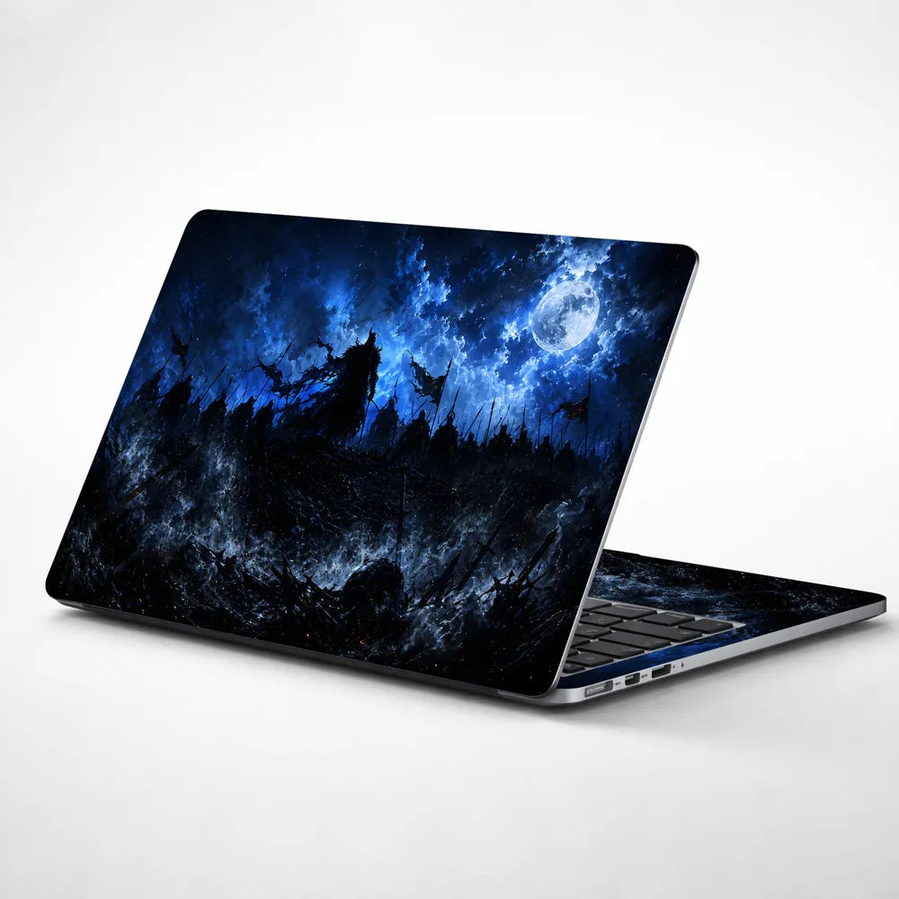 Fantasy Warriors Moonlit Battlefield Laptop Skin - View 1