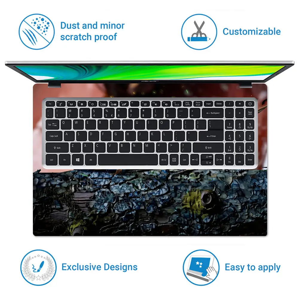 Fantasy Weapon On Rustic Background Laptop Skin - View 5