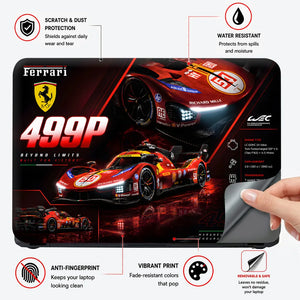 Ferrari 499P Le Mans Racer Laptop Skin - View 4