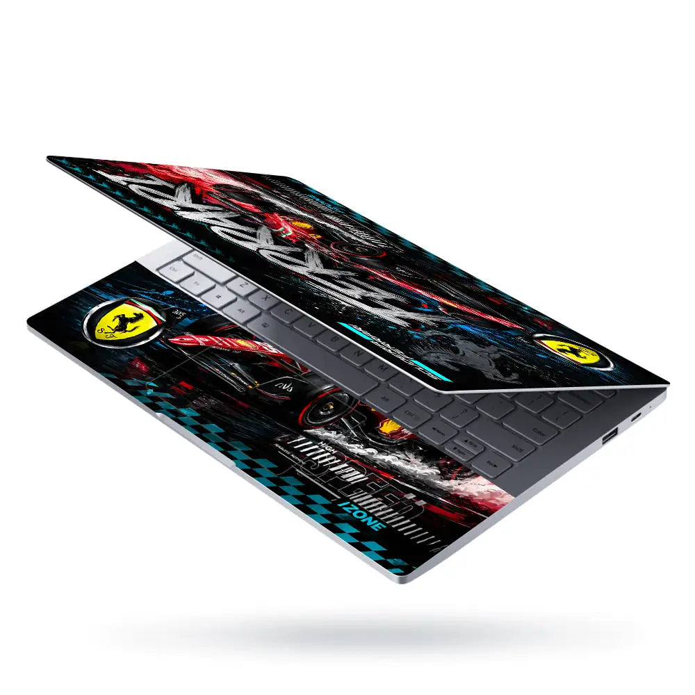 Ferrari F1 Scuderia Graffiti Dark Laptop Skin - View 3