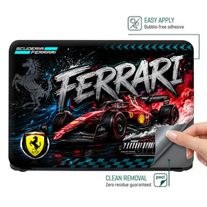 Ferrari F1 Scuderia Graffiti Dark Laptop Skin - View 4