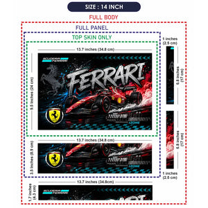 Ferrari F1 Scuderia Graffiti Dark Laptop Skin - View 7