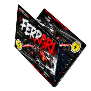 Ferrari F1 Scuderia Red Brush Laptop Skin - View 2