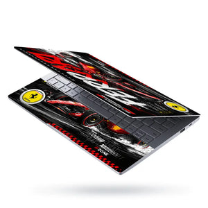 Ferrari F1 Scuderia Red Brush Laptop Skin - View 3