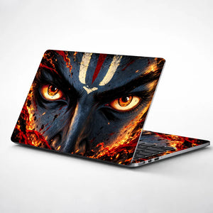 Fiery Deity Gaze Laptop Skin - View 1