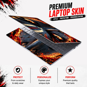 Fiery Deity Gaze Laptop Skin - View 3