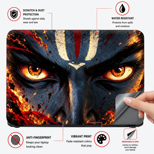 Fiery Deity Gaze Laptop Skin - View 4