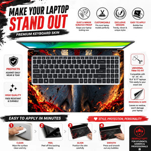 Fiery Deity Gaze Laptop Skin - View 5
