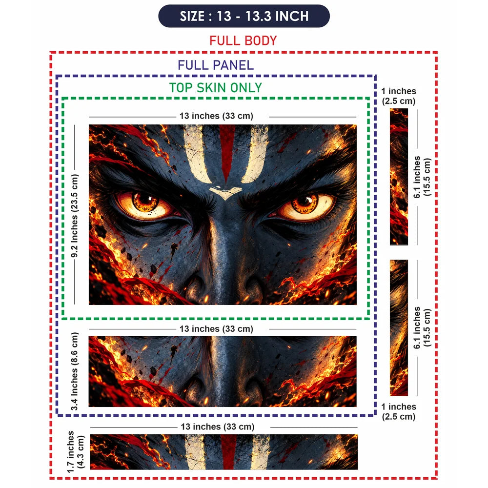 Fiery Deity Gaze Laptop Skin - View 6