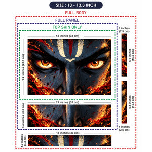 Fiery Deity Gaze Laptop Skin - View 6