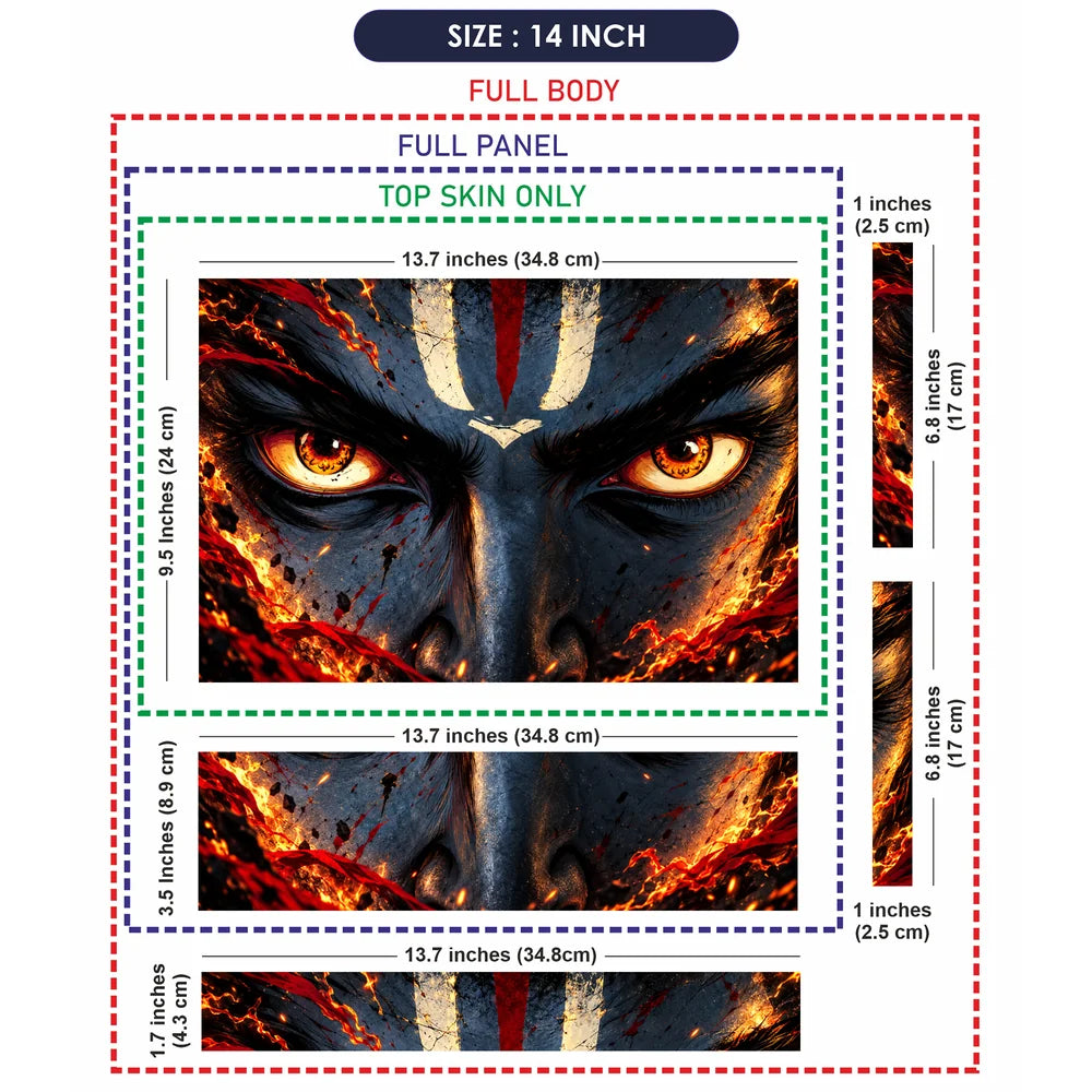 Fiery Deity Gaze Laptop Skin - View 7