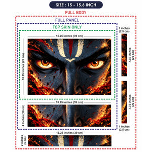 Fiery Deity Gaze Laptop Skin - View 8