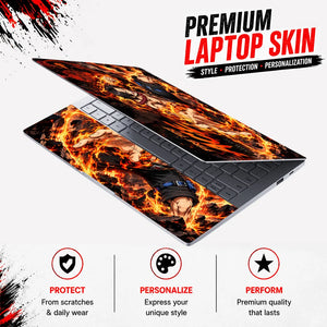 Fire Fist Ace Flames Unleashed Laptop Skin - View 3