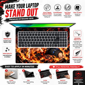 Fire Fist Ace Flames Unleashed Laptop Skin - View 5