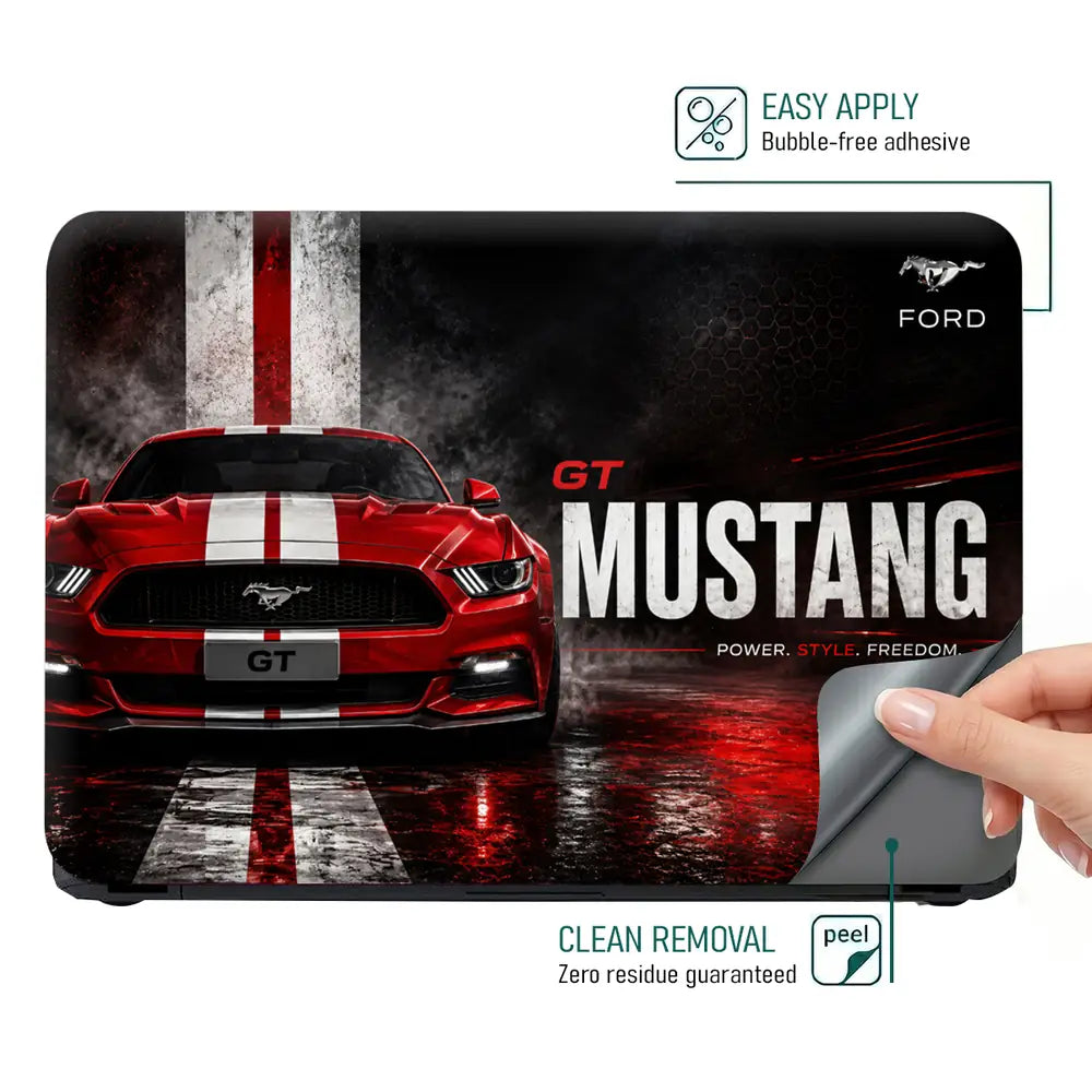 Ford Mustang GT Power Style Laptop Skin - View 4