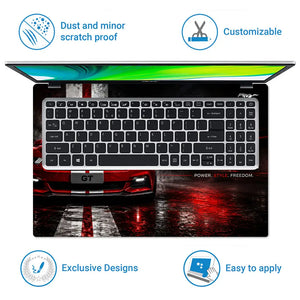 Ford Mustang GT Power Style Laptop Skin - View 5
