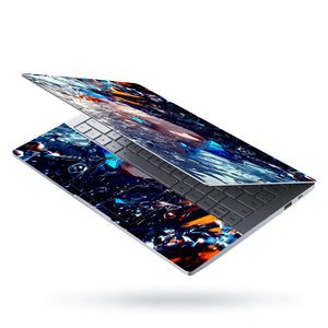 Futuristic Cyberpunk Warrior With Water Effects Laptop Skin - View 3