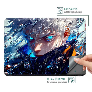 Futuristic Cyberpunk Warrior With Water Effects Laptop Skin - View 4