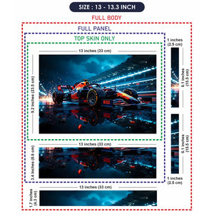 Futuristic Racing Car In Motion Laptop Skin - View 6