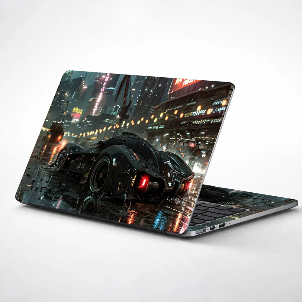 Futuristic Street Racer Laptop Skin - View 1