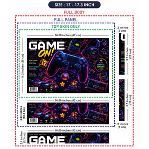 Gaming Arcade Game On Neon Laptop Skin - View 9